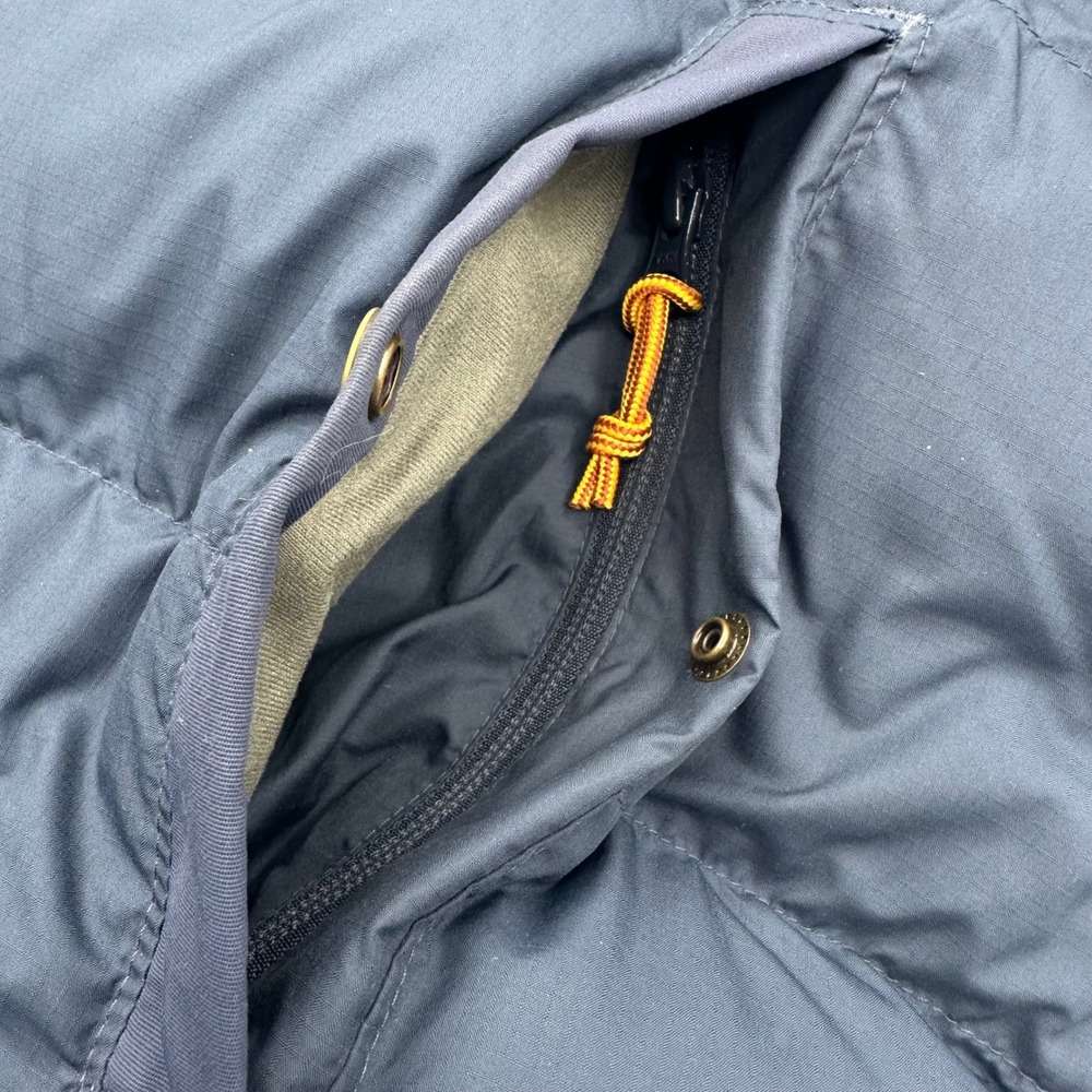 LL Bean Mens Mountain Classic Down Parka Blue Puffer Jacket Hooded Large L Reg - Picture 10 of 16